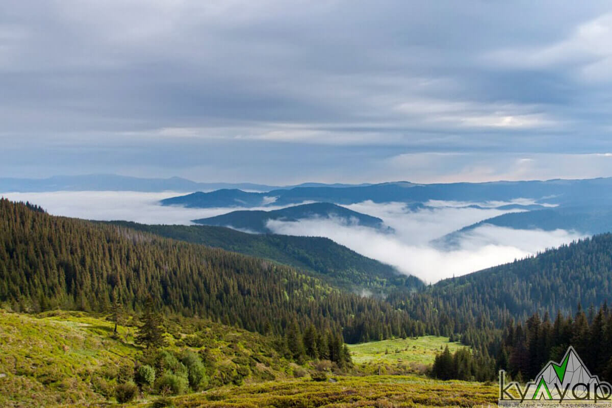 Закат в Карпатах