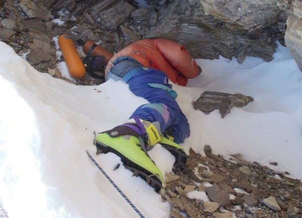 green shoes on Everest
